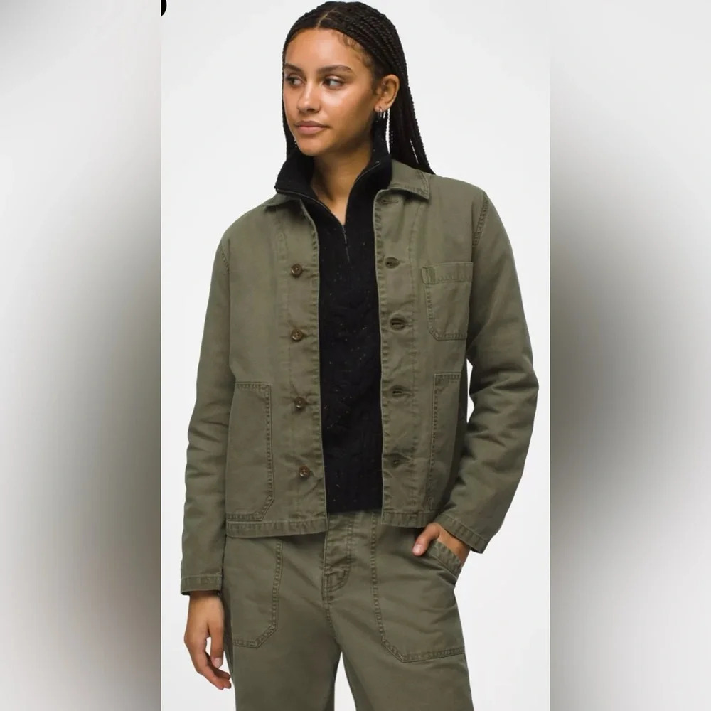 NWT Prana Melrose Jacket Rye Green Size M Canvas